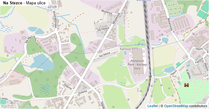 Na Stezce - mapa ulice