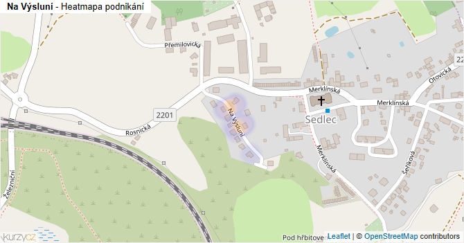 Na Výsluní - mapa podnikání