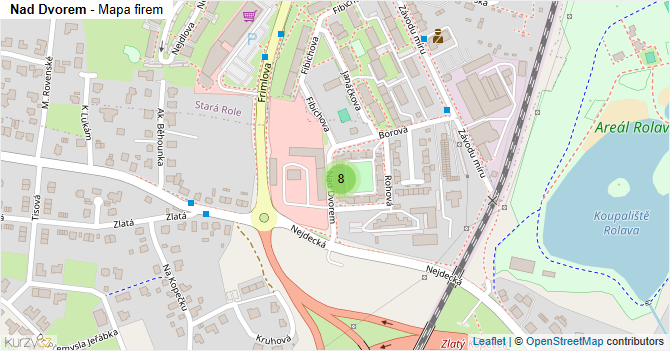 Nad Dvorem - mapa firem