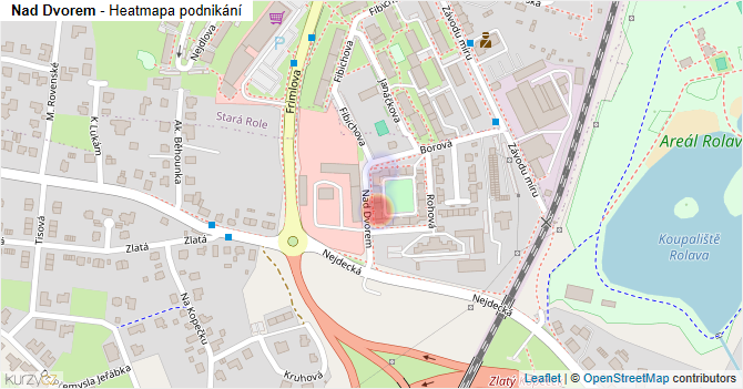 Nad Dvorem - mapa podnikání