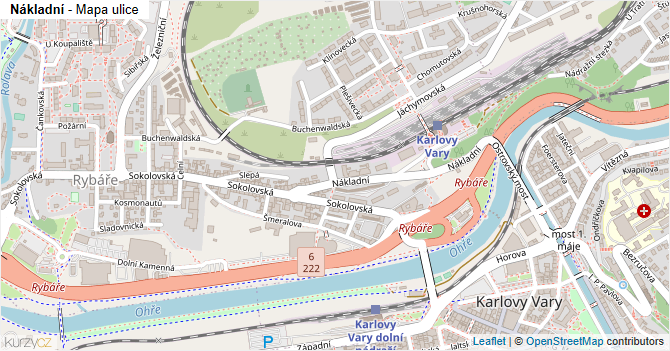 Nákladní - mapa ulice