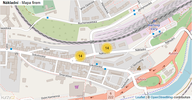 Nákladní - mapa firem