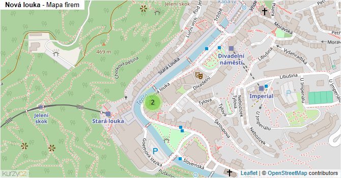 Nová louka - mapa firem