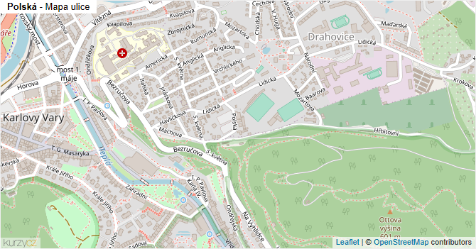 Polská - mapa ulice