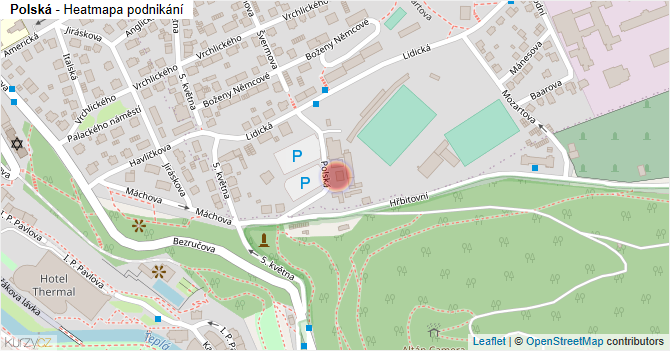 Polská - mapa podnikání