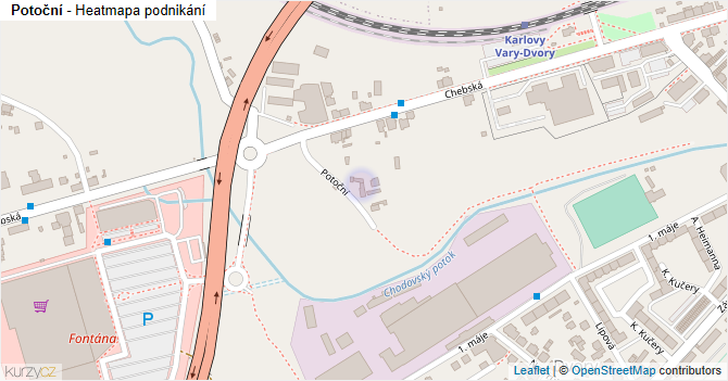 Potoční - mapa podnikání