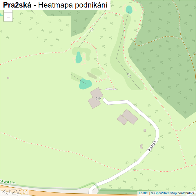 Mapa Pražská - Firmy v ulici.