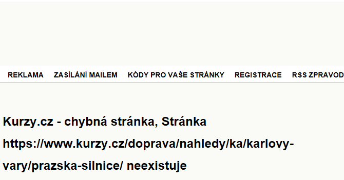 Pražská silnice - mapa ulice