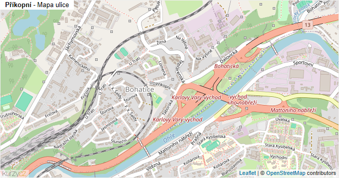Příkopní - mapa ulice