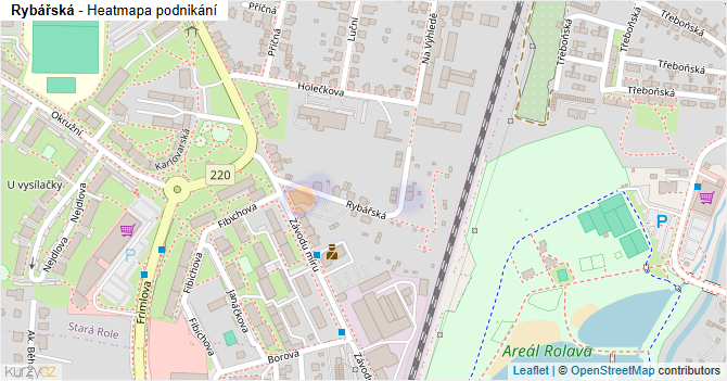 Rybářská - mapa podnikání