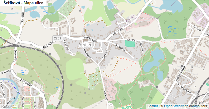 Šeříková - mapa ulice