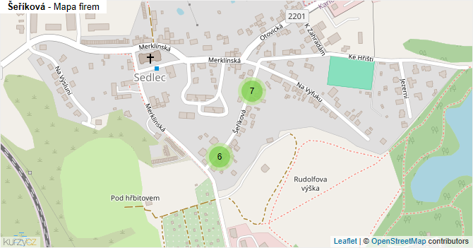 Šeříková - mapa firem