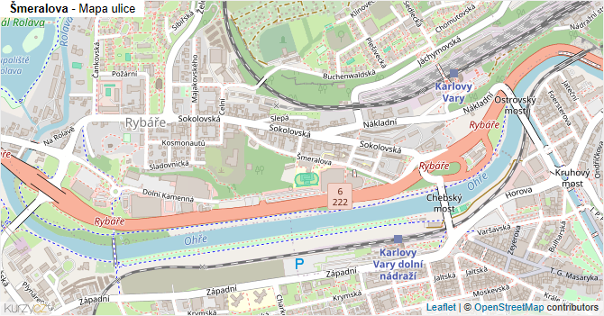Šmeralova - mapa ulice