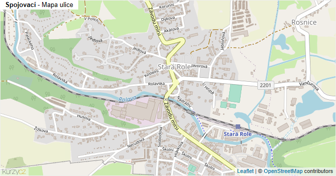 Spojovací - mapa ulice