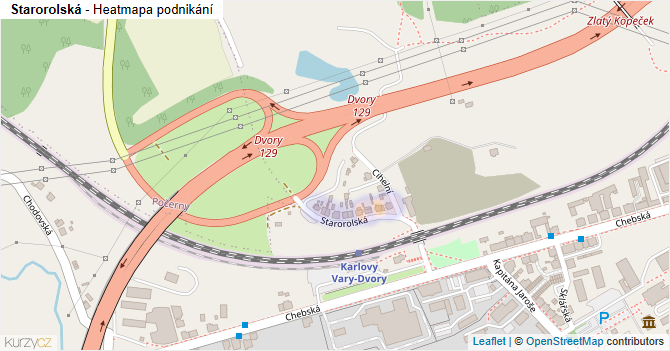 Starorolská - mapa podnikání