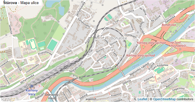 Štúrova - mapa ulice