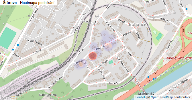 Štúrova - mapa podnikání