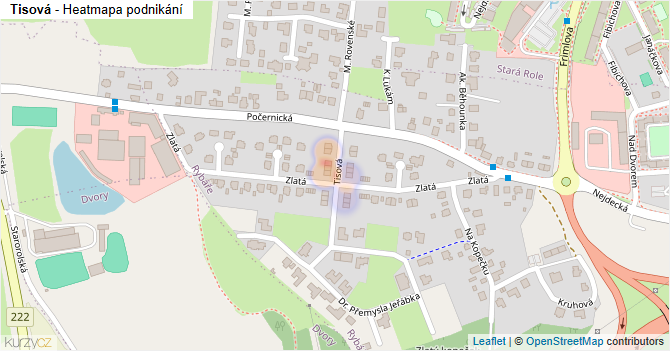 Tisová - mapa podnikání