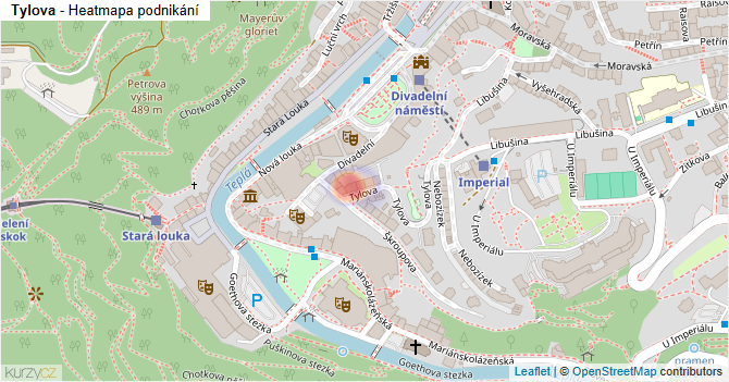 Tylova - mapa podnikání