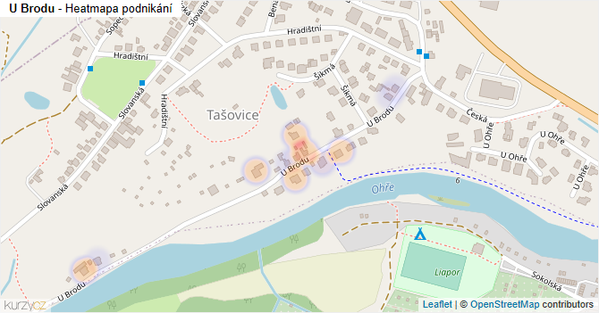 U Brodu - mapa podnikání