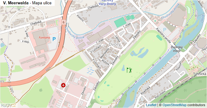 V. Meerwalda - mapa ulice