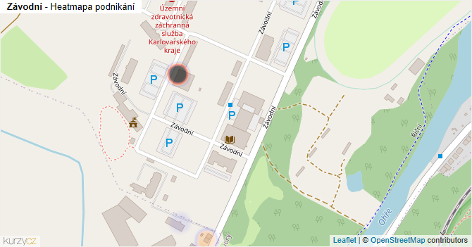 Závodní - mapa podnikání