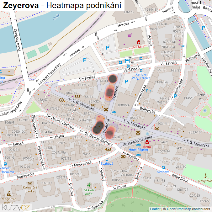 Mapa Zeyerova - Firmy v ulici.