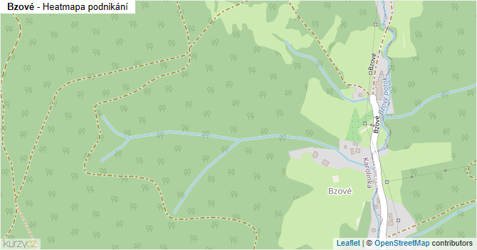 Bzové - mapa podnikání