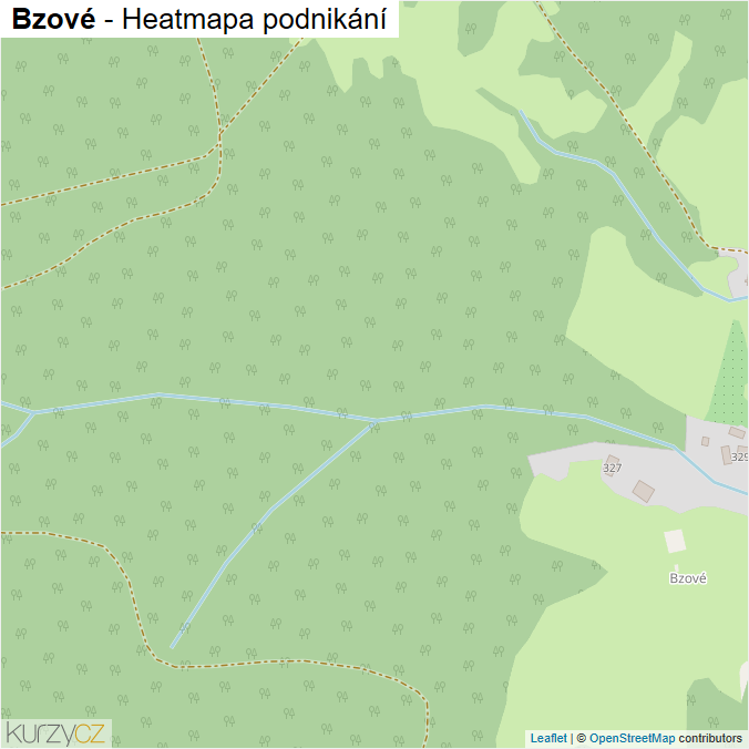 Mapa Bzové - Firmy v ulici.