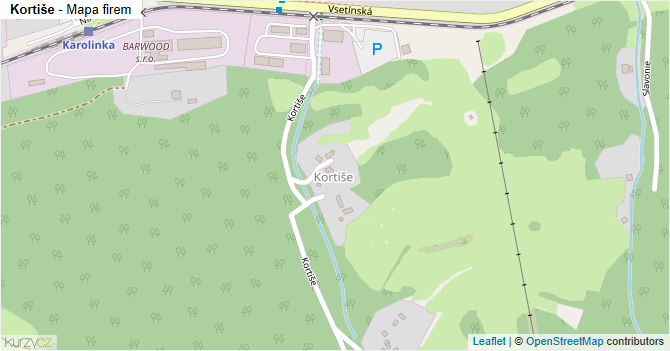Kortiše - mapa firem