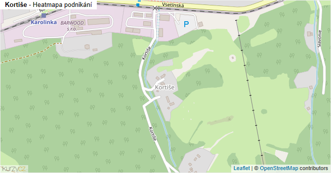 Kortiše - mapa podnikání
