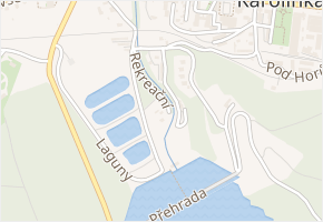 Laguny v obci Karolinka - mapa ulice