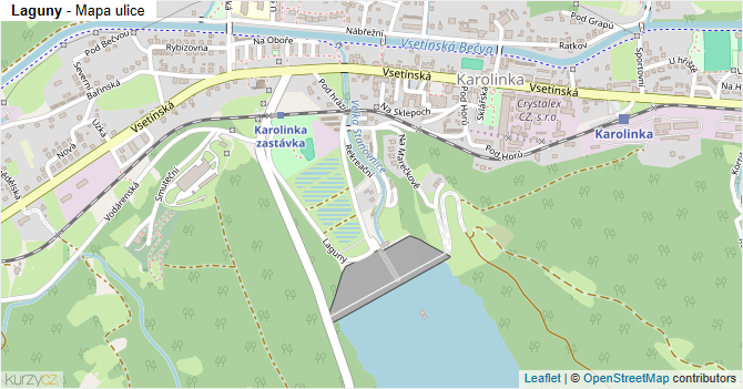 Laguny - mapa ulice