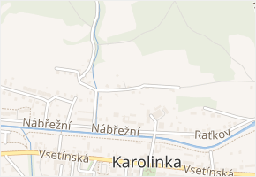 Na Hřebíku v obci Karolinka - mapa ulice