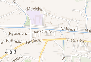 Na Oboře v obci Karolinka - mapa ulice