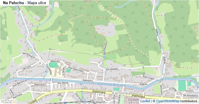 Na Paluchu - mapa ulice
