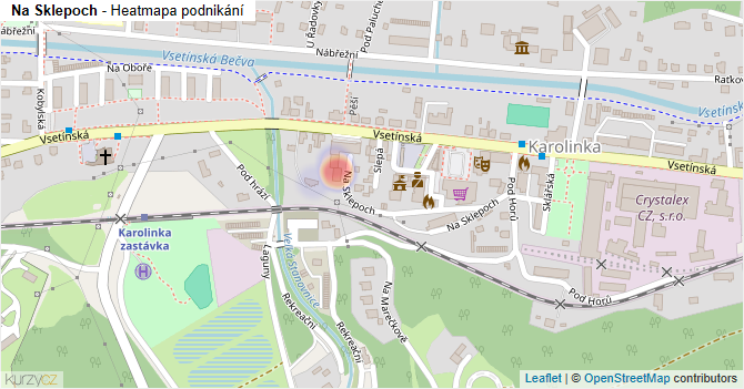 Na Sklepoch - mapa podnikání