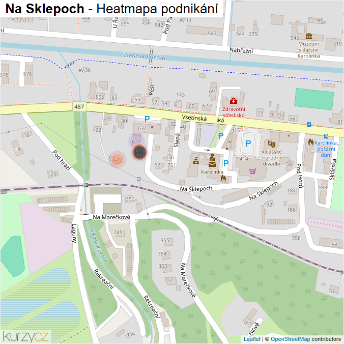 Mapa Na Sklepoch - Firmy v ulici.
