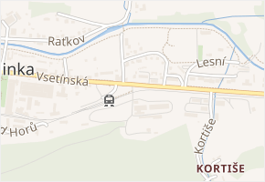 Nádražní v obci Karolinka - mapa ulice