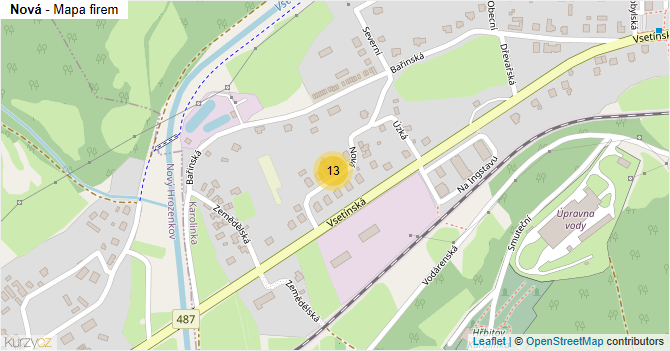 Nová - mapa firem