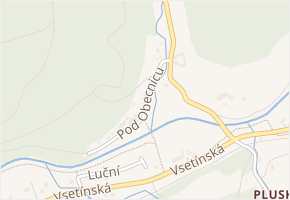 Pod Obecnicu v obci Karolinka - mapa ulice