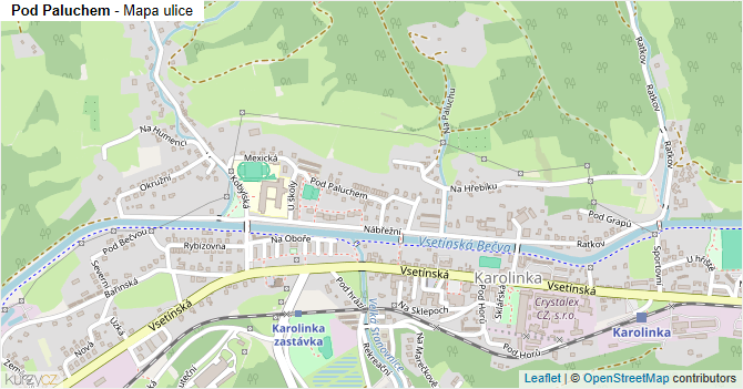 Pod Paluchem - mapa ulice