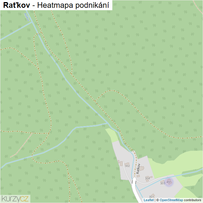 Mapa Raťkov - Firmy v ulici.