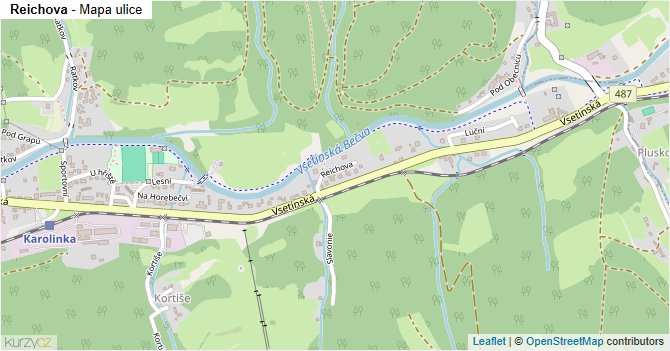 Reichova - mapa ulice