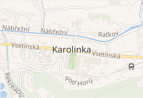 Slepá v obci Karolinka - mapa ulice