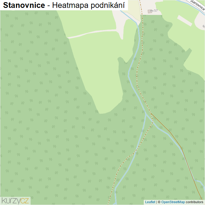 Mapa Stanovnice - Firmy v ulici.