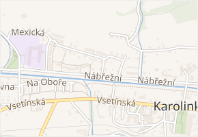 U Řadovky v obci Karolinka - mapa ulice