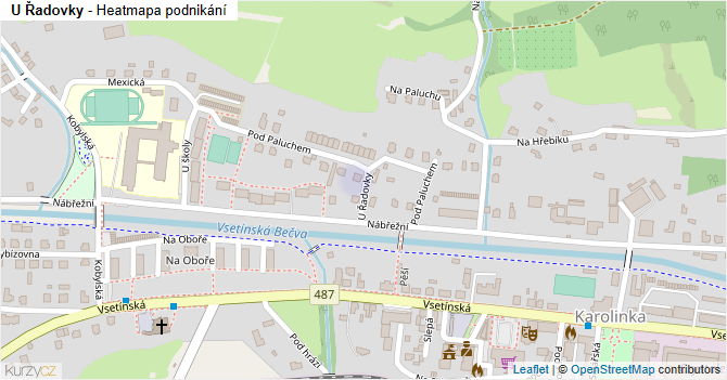 U Řadovky - mapa podnikání