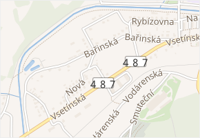 Úzká v obci Karolinka - mapa ulice