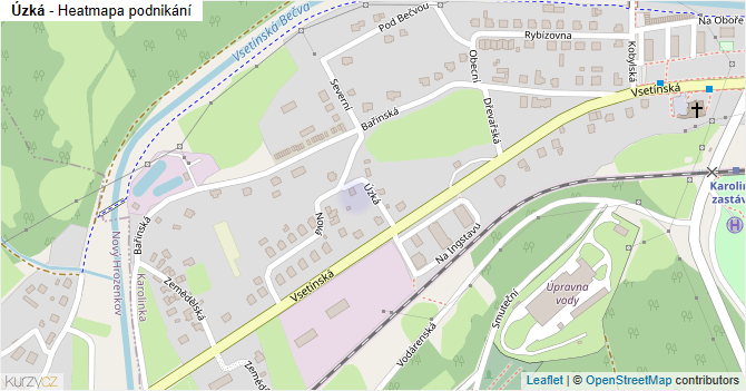 Úzká - mapa podnikání